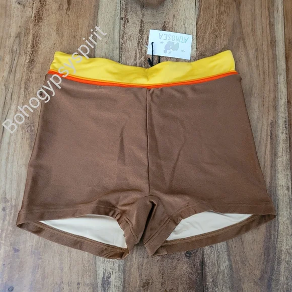 NWT $148 Free People Atmosea Sunset Surf Swim Set, 2 Piece - Brown & Yel… - Picture 14 of 16